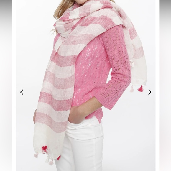 Gauzy, Sheer, Lightweight, Tasseled Summer Shawl/Scarf by in 2 INCASHMERE - Picture 4 of 7